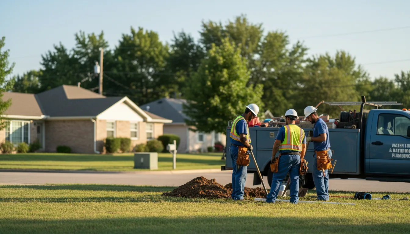 Residential water line and bathroom plumbing service in Matlock, WA